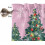 Ensemble de rideaux de cuisine roses de Noël avec sapin et 3