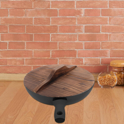 Wooden Pot Lid for Wok and Cookware 1