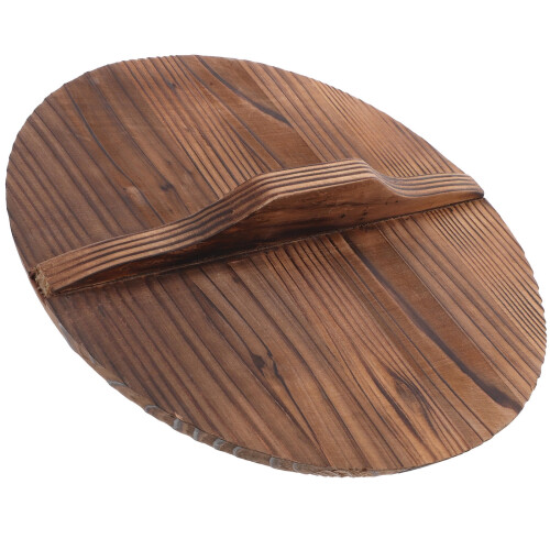 Wooden Pot Lid for Wok and Cookware 2