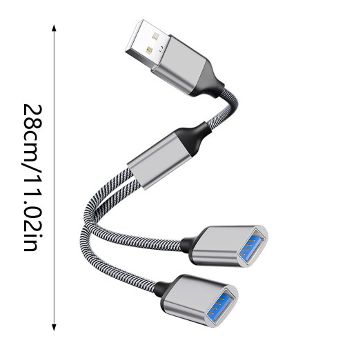 Adattatore da USB a Type-C 2 in 1 per ricarica rapida e USB 2.0 2