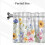 Vårblommig fönsterkappa 132x43 cm grå buffelpläd 3
