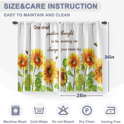 Κουρτίνες κουζίνας Sunflower Vintage Αγροικία Tier Rod 2