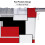 Red and Black Geometric Kitchen Curtains Set 36 Inch Tiers 5