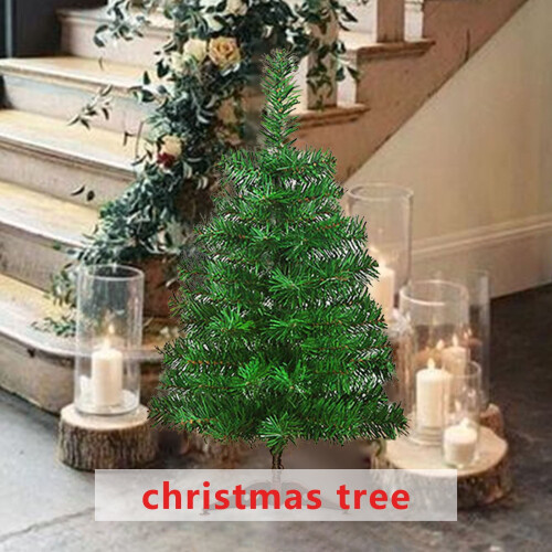 Silberner Weihnachtsbaum, 30 cm, künstlicher Mini-Kiefernbaum mit Lametta 1