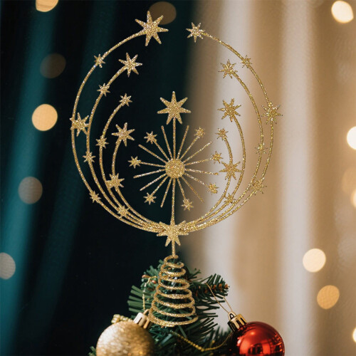 Étoile dorée pour sapin de Noël, 33 cm 1