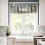 Rustic Tan Abstract Valance Curtains Brown Grey Rod Pocket 5