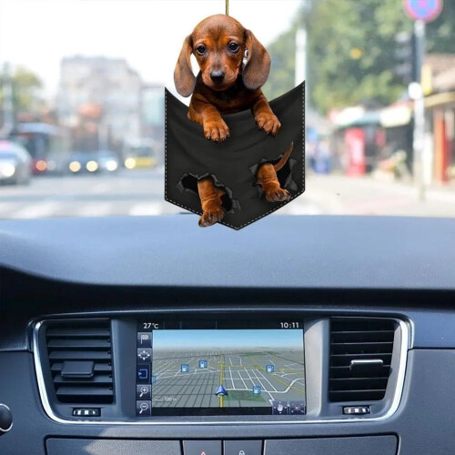 Ensemble de 7 décorations de rétroviseur de voiture avec adorable chiot 2