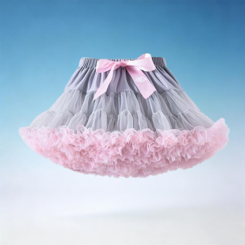 Mädchen-Tutu-Rock mit elastischem Bund, Tüll, bauschig, 1-teilig 1
