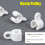 Rail de rideau de plafond flexible blanc 90 cm 5