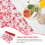 Chemin de table rouge, simple et chic, résistant à l'usure, décoratif 4