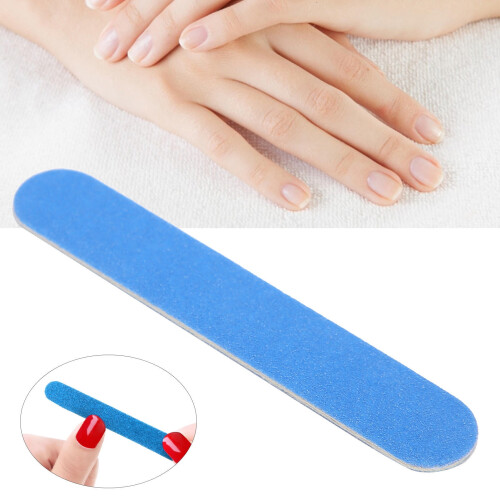 Doppelseitiges Nagelfeilen-Set, blau, 100er-Packung 1