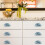 Cup Drawer Pulls Marble Honeycomb Blue 6 pcs 5