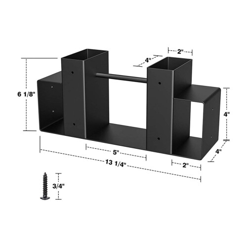 Support de bûcher réglable robuste en acier (1 pièce) 2
