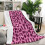 Coperta in pile con stampa leopardata, calda e morbida, 50x60 pollici. 2