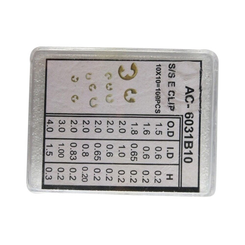 Assorted Chronograph Watch Pusher Button C-clip Ring 90 pcs