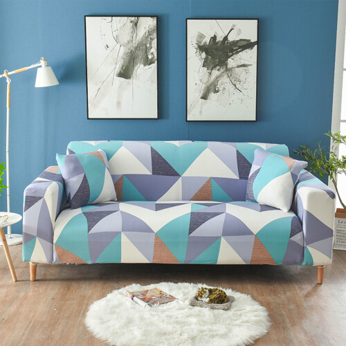 Housse de canapé extensible bleue pour causeuse, taille universelle, 1 pièce 1