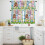 Easter Kitchen Curtains and Valances Set Brown White Bunny 3