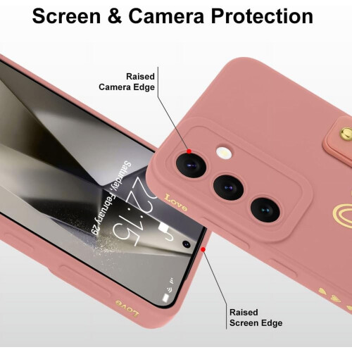 Θήκη Samsung Galaxy S24 με βάση και λουράκι καρπού ροζ 1
