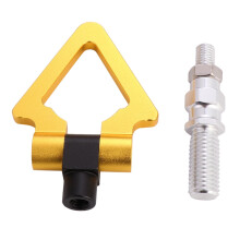 Front Bumper Tow Hook Aluminum Alloy Golden 1 Piece