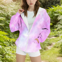 Gradient Zip-Up Hoodie for Girls 4-15 Years