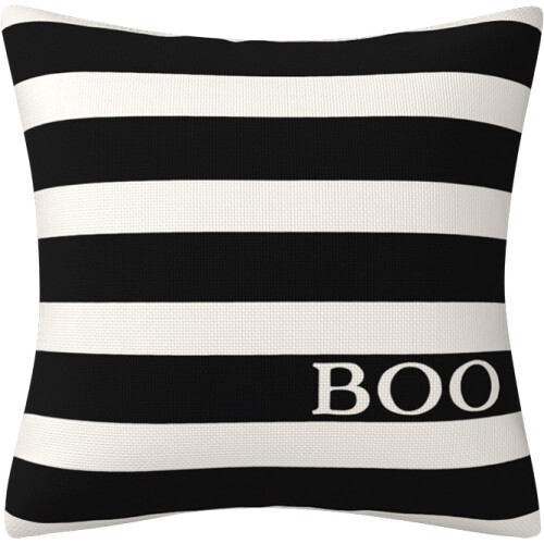 Set di 4 federe per cuscini "Boo" da 45x45 cm, stile rustico per Halloween. 2