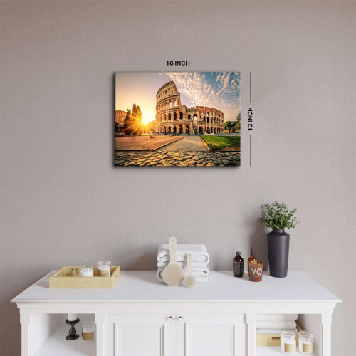Tableau abstrait du Colisée de Rome, impression sur toile 12x16 1