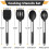 Black Kitchen Utensil Set Silicone Spatulas and Turners 2