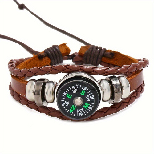 Kompasshänge Armband Konstläder1 st 1