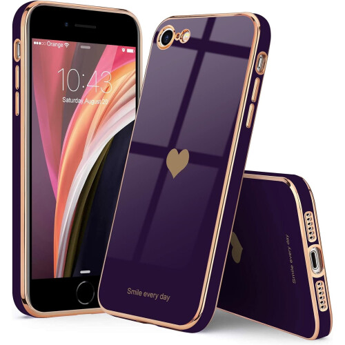 Daxi iPhone SE2020/7/8-skal mörklila glansigt 1