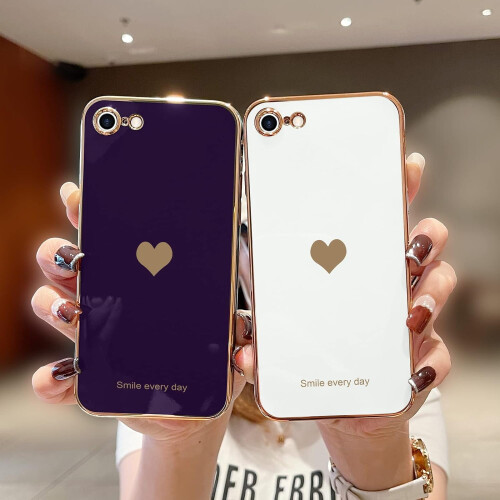 Daxi iPhone SE2020/7/8-skal mörklila glansigt 2