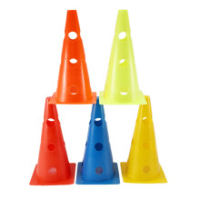 12-Tums FäRg Perforerad Plastkon 10-Pack Set - Fotboll, Fotboll, Basket, Agile DrillträNingsplatsmäRke med FöRvaringsväSka