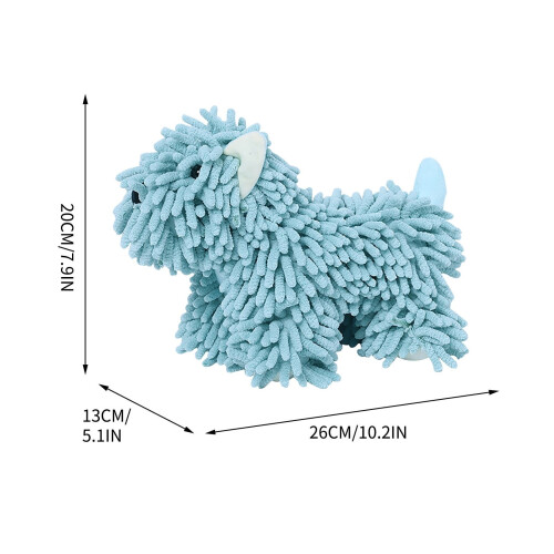 Serviette chenille douce et absorbante en microfibre verte 2