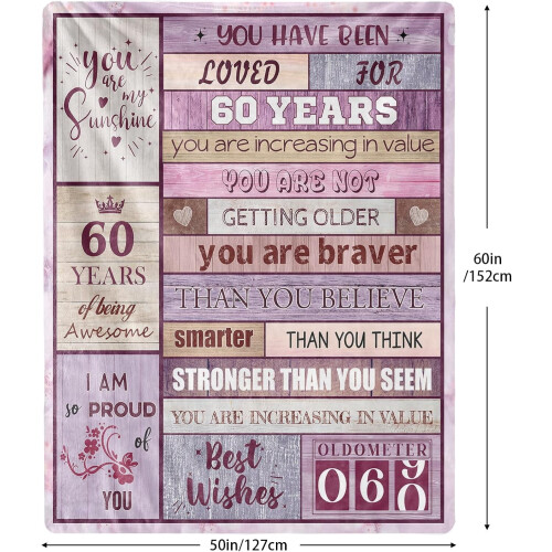 Couverture d'anniversaire familiale 40x50 pouces 1