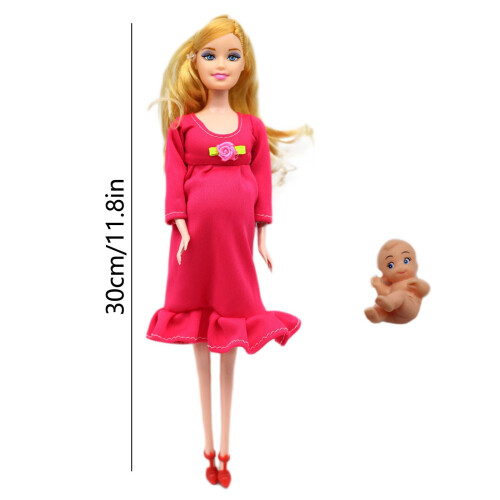Interactive Pregnant Mommy Doll Set 30cm with Removable 1
