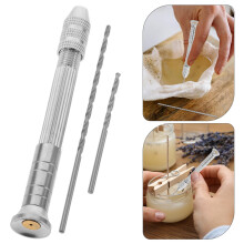 HOMEMAXS Manual Drill Set - Hand Rotary Tool for Candle