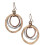 Silver Three-Circle Bohemian Drop Earrings for Women 2