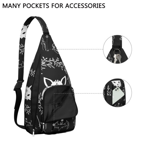 Sac à dos bandoulière gothique imperméable (1 pièce) 1