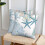 Fodere per cuscini da spiaggia costiera, set da 2 pezzi, 18x18 cm, conchiglie marine 4