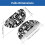 Cup Drawer Pulls Shell Shape White Black 6 pcs 2