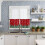 Red Christmas Tree Kitchen Curtains Set 3-Piece 24 Inch Rod 6
