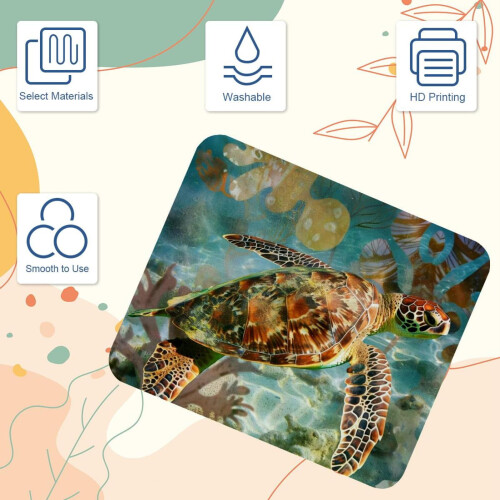 Υποβρύχιο Mouse Pad για Θαλάσσιες Χελώνες 21x25cm Αντιολισθητικό 2
