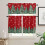 Red Christmas Tree Kitchen Curtains Set 3-Piece 24 Inch Rod 2