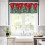 Red Christmas Tree Kitchen Curtains Set 3-Piece 24 Inch Rod 3