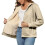 Dam Lätt ulljacka med huva XXL Beige 5