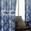 Blue Gradient Blackout Curtains Retro Pattern 2 pcs 42x63 in 3
