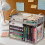 Clear Book Storage Box Transparent Foldable 15.0x9.4x12.6 in 3