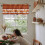 Fall Valance Maple Pumpkin Buffalo Check Brown Orange 54x18 5