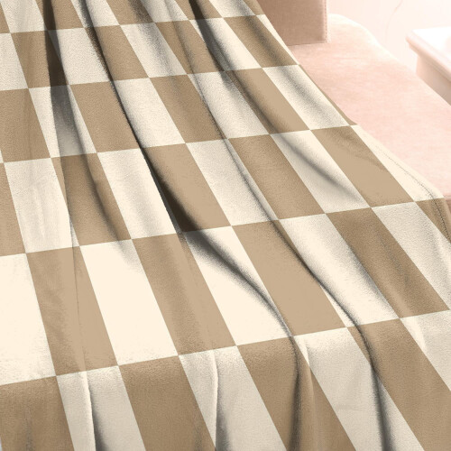 Geruite flanellen plaid 50x60 zwart 2