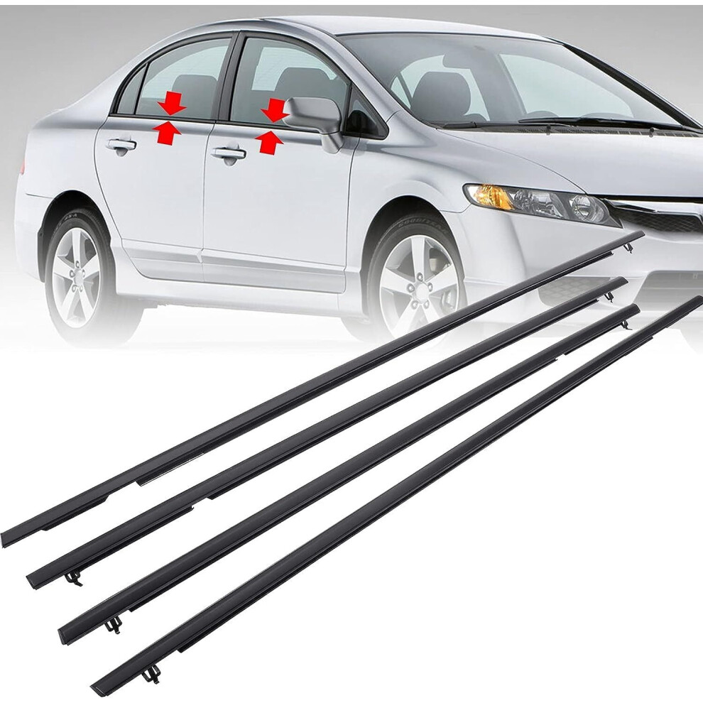 Honda Civic Weather Strip Window Moulding Trim Seal Belt 9128909606466
