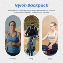 Outdoor Women Men Nylon Black Ultralight Backpack Football Basketball Bag String Drawstring Hunting Hiking Gym Sport Bags()